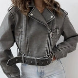 Women's Washed faux leather Jacket