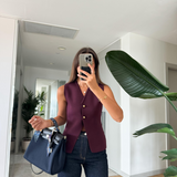 Diana Tricot Knit Waistcoat