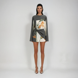 Constance Floral Twist Cocktail Mini Dress