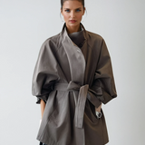 Women's Stand Collar Trench Coat