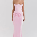 Mia Strapless Corset Maxi Dress