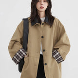 Women's Contrast Trim Button-Up Jacket