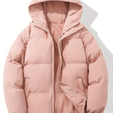 Women's Padded Winter Puffer Jacket with Hood