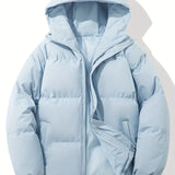 Women's Padded Winter Puffer Jacket with Hood