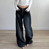 Low Waist Wide Leg Baggy Denim Jeans