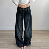 Low Waist Wide Leg Baggy Denim Jeans