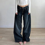 Low Waist Wide Leg Baggy Denim Jeans