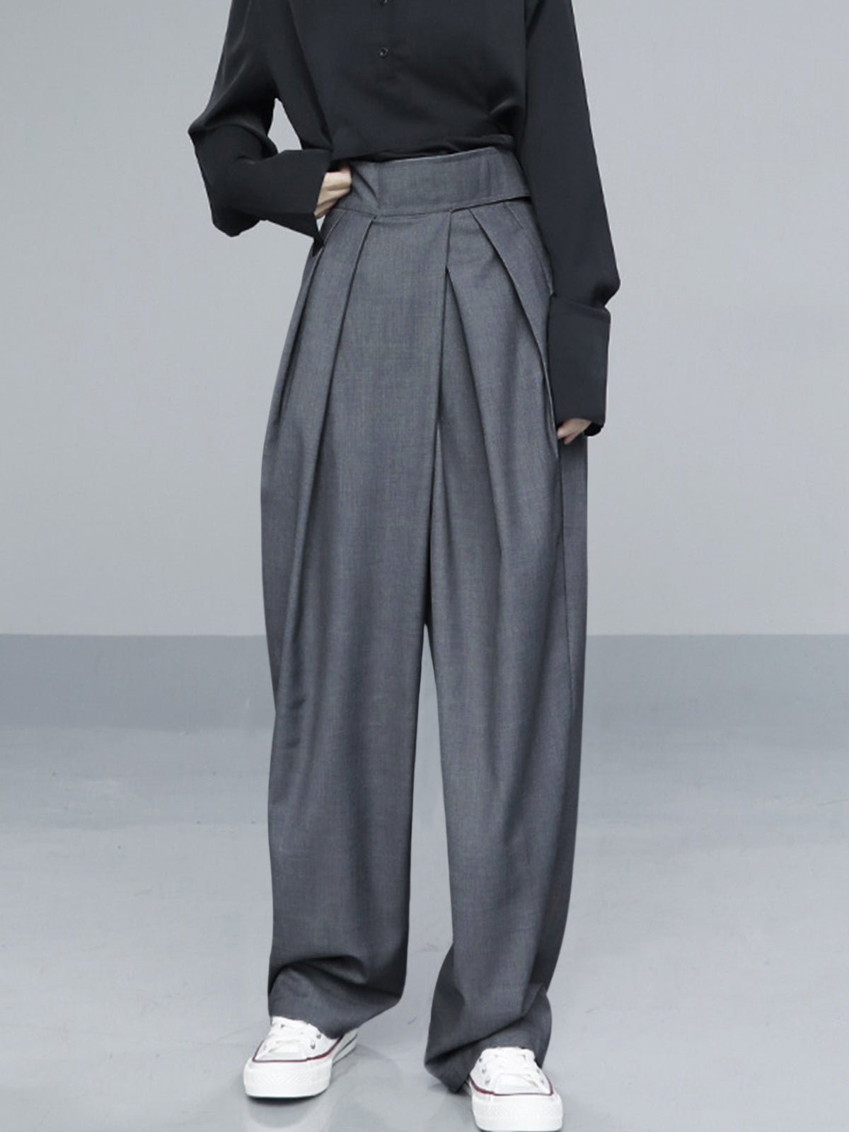 Wide Leg Velcro Waist Pants