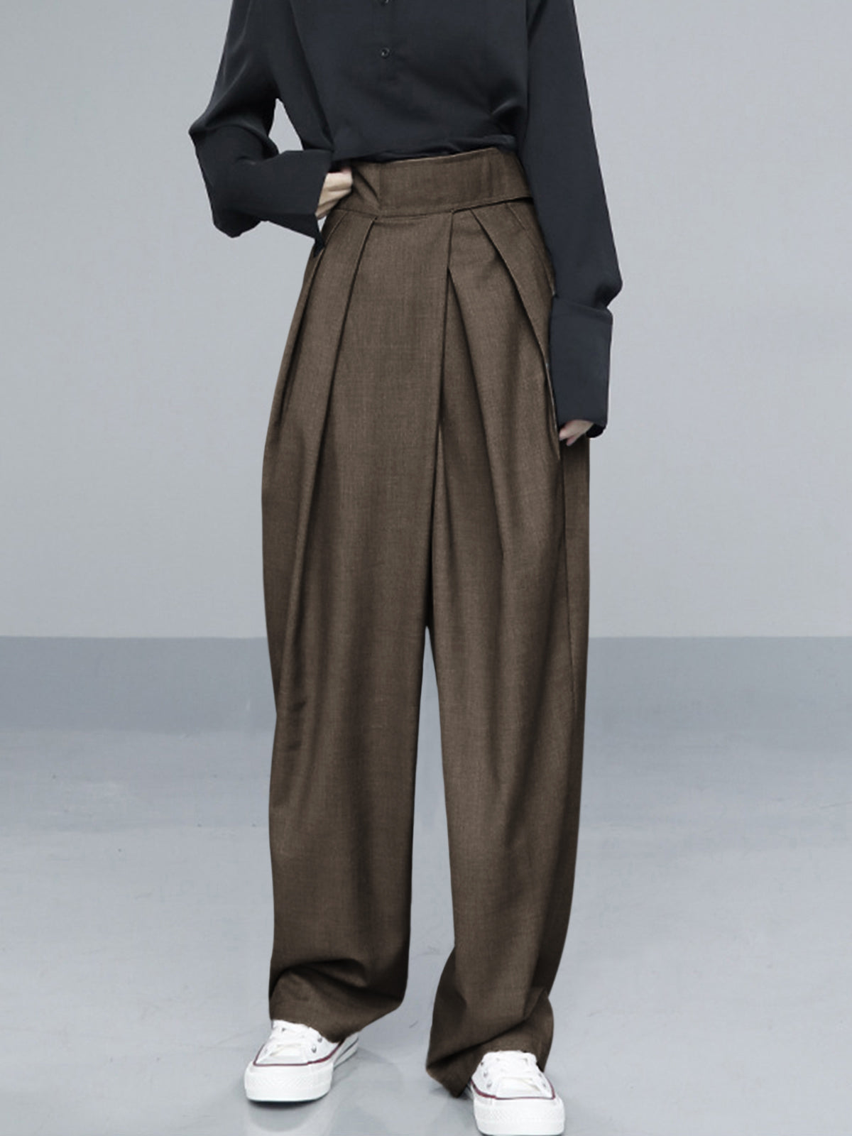 Wide Leg Velcro Waist Pants