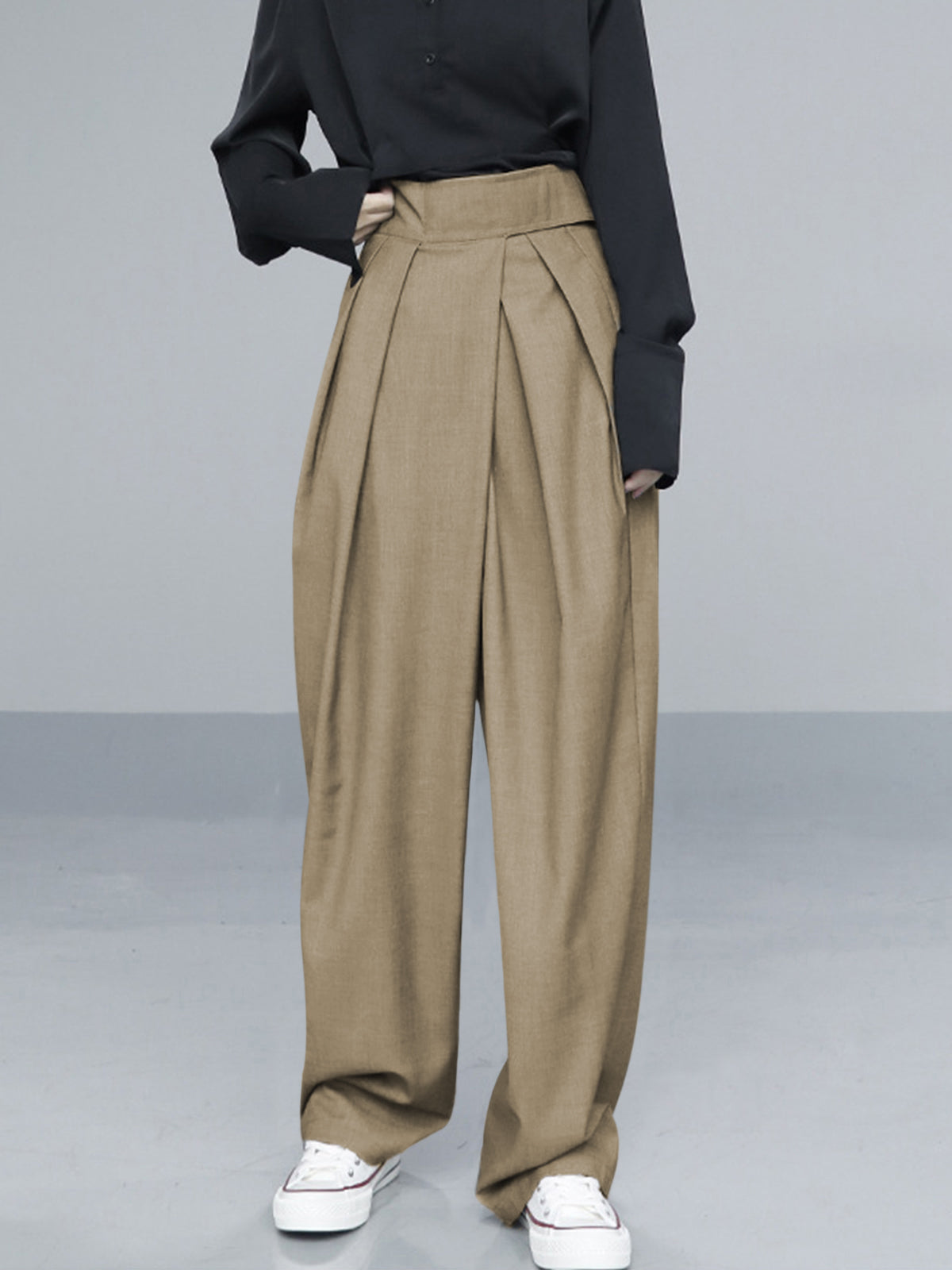 Wide Leg Velcro Waist Pants