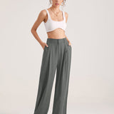 High Waisted Wide Leg Trousers
