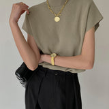 Sleeveless Knit Pullover Vest