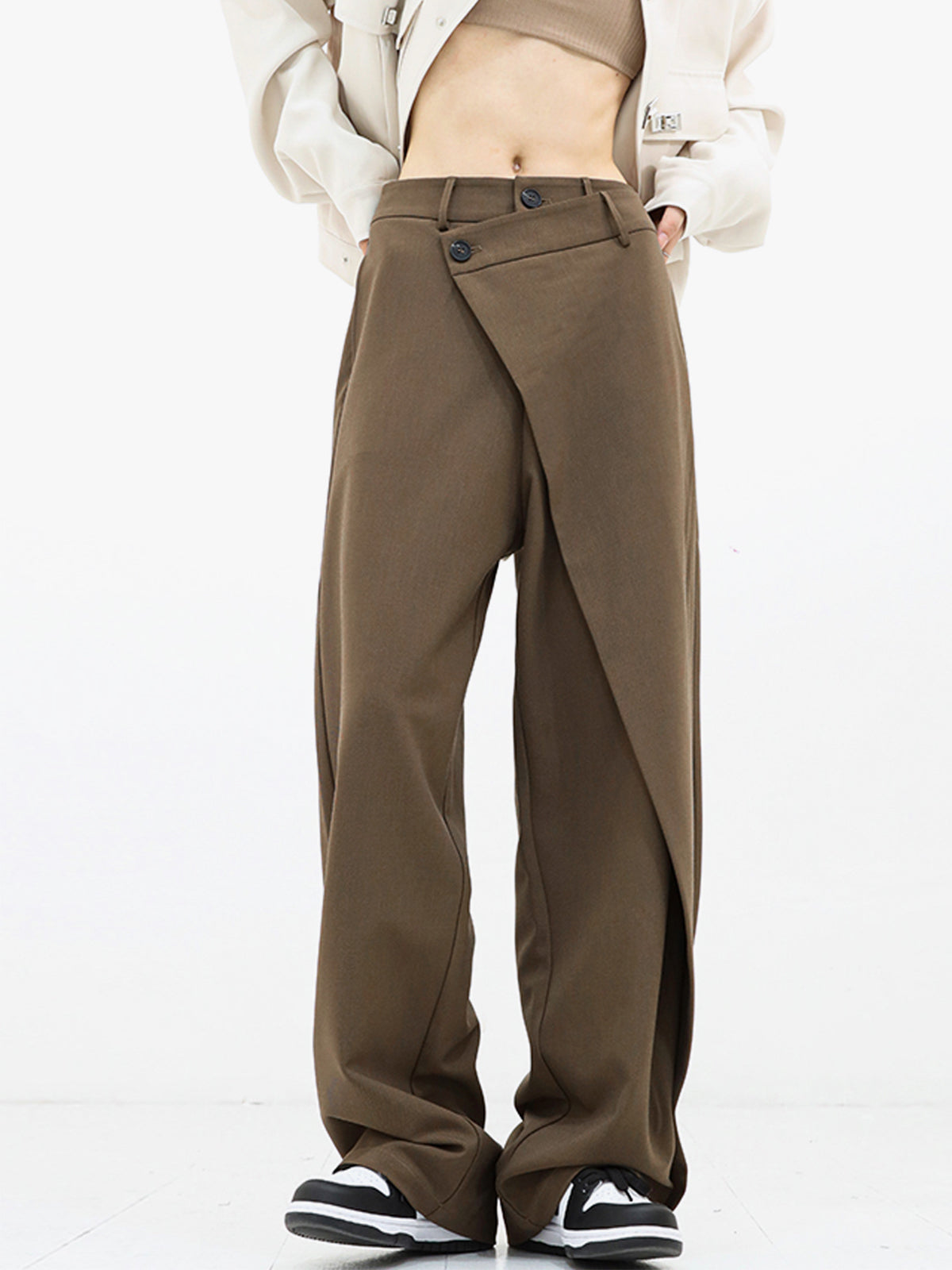Asymmetrical Relaxed Fit Pants