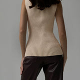 Ribbed Sleeveless Knit Top