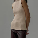 Ribbed Sleeveless Knit Top
