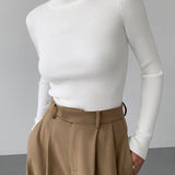 Cleo Ribbed High Neck Top