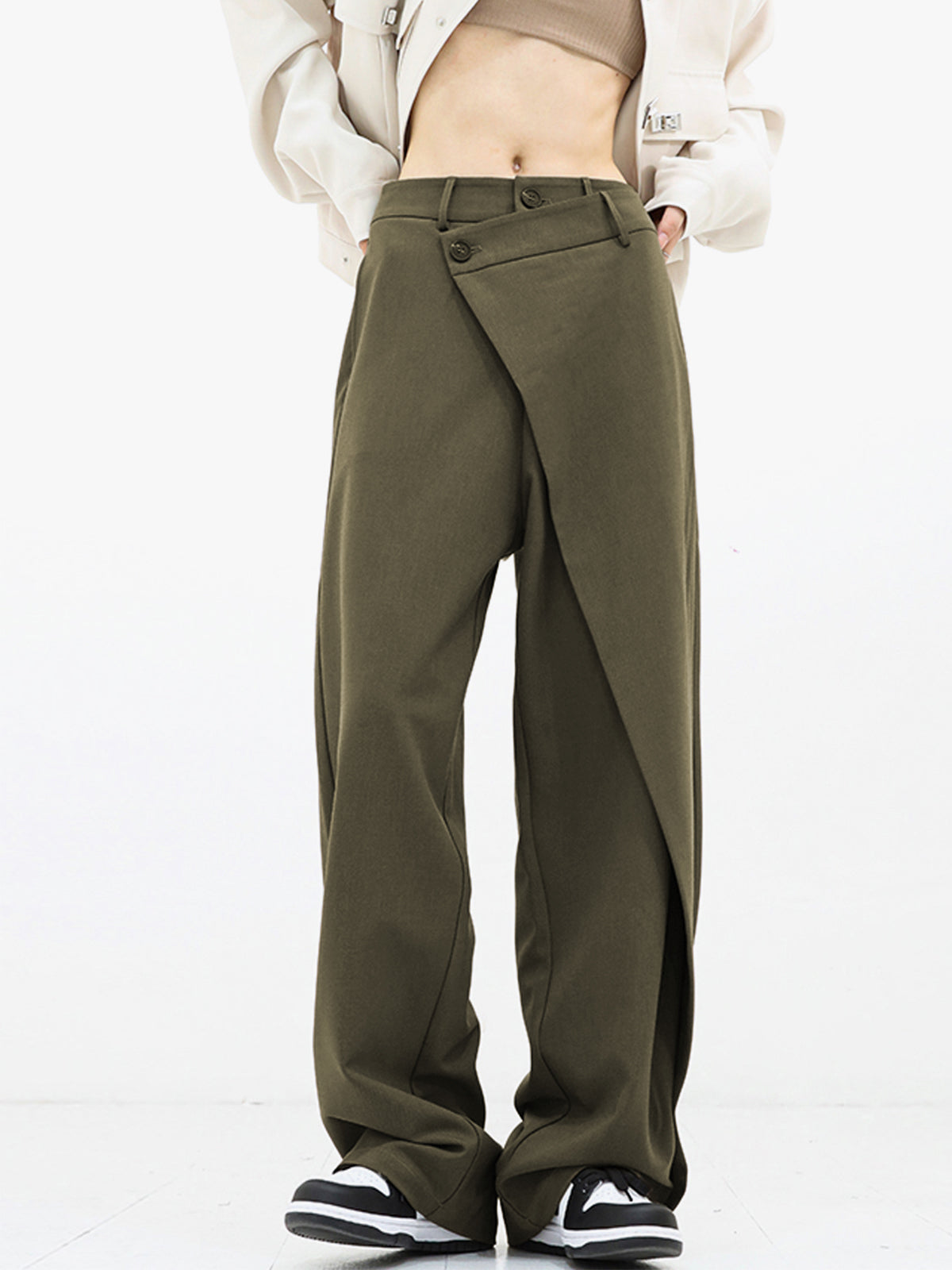 Asymmetrical Relaxed Fit Pants