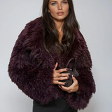 Women's Cropped Faux Fur Coat