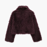 Women's Cropped Faux Fur Coat