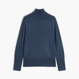 Ribbed Mock Neck Knit Sweater