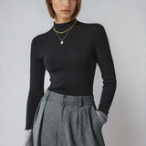Contrast Cuff Knit Sweater