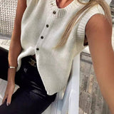 Button Up Sweater Vest