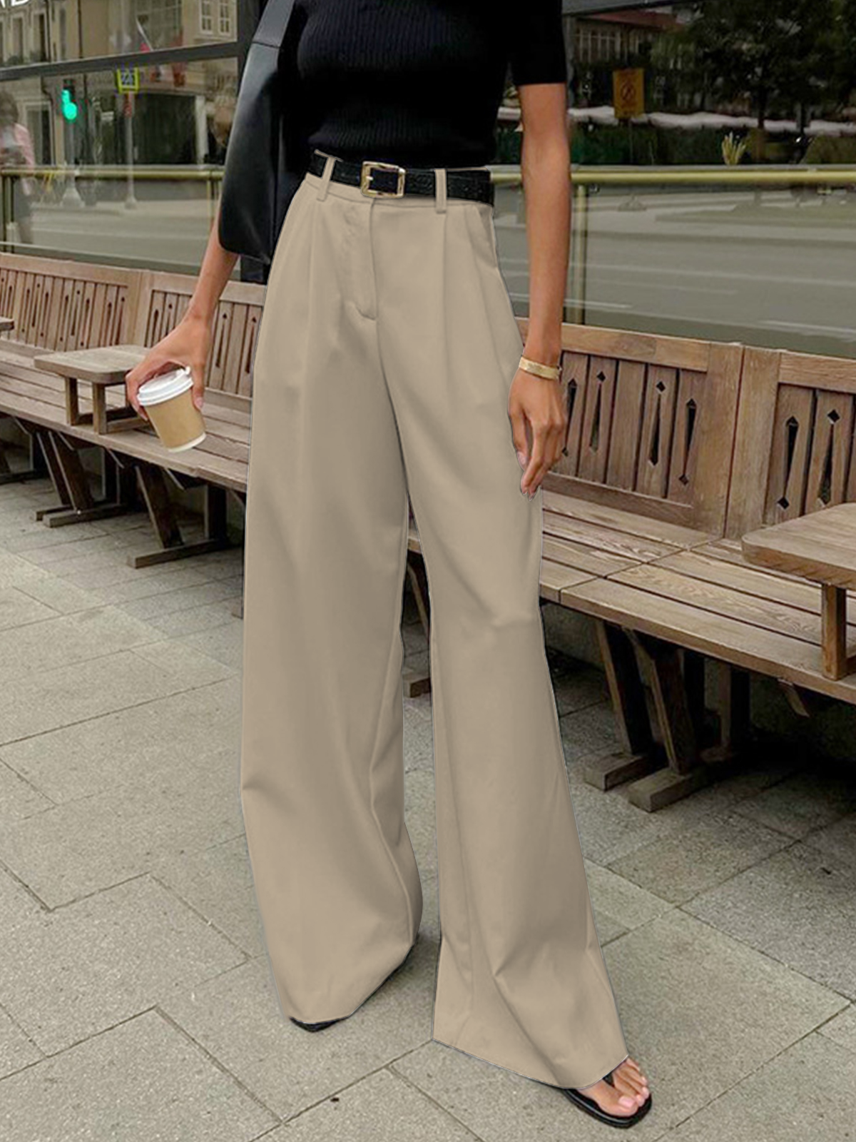 Tailored Wide-Leg Trousers
