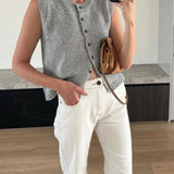 Button Up Sweater Vest