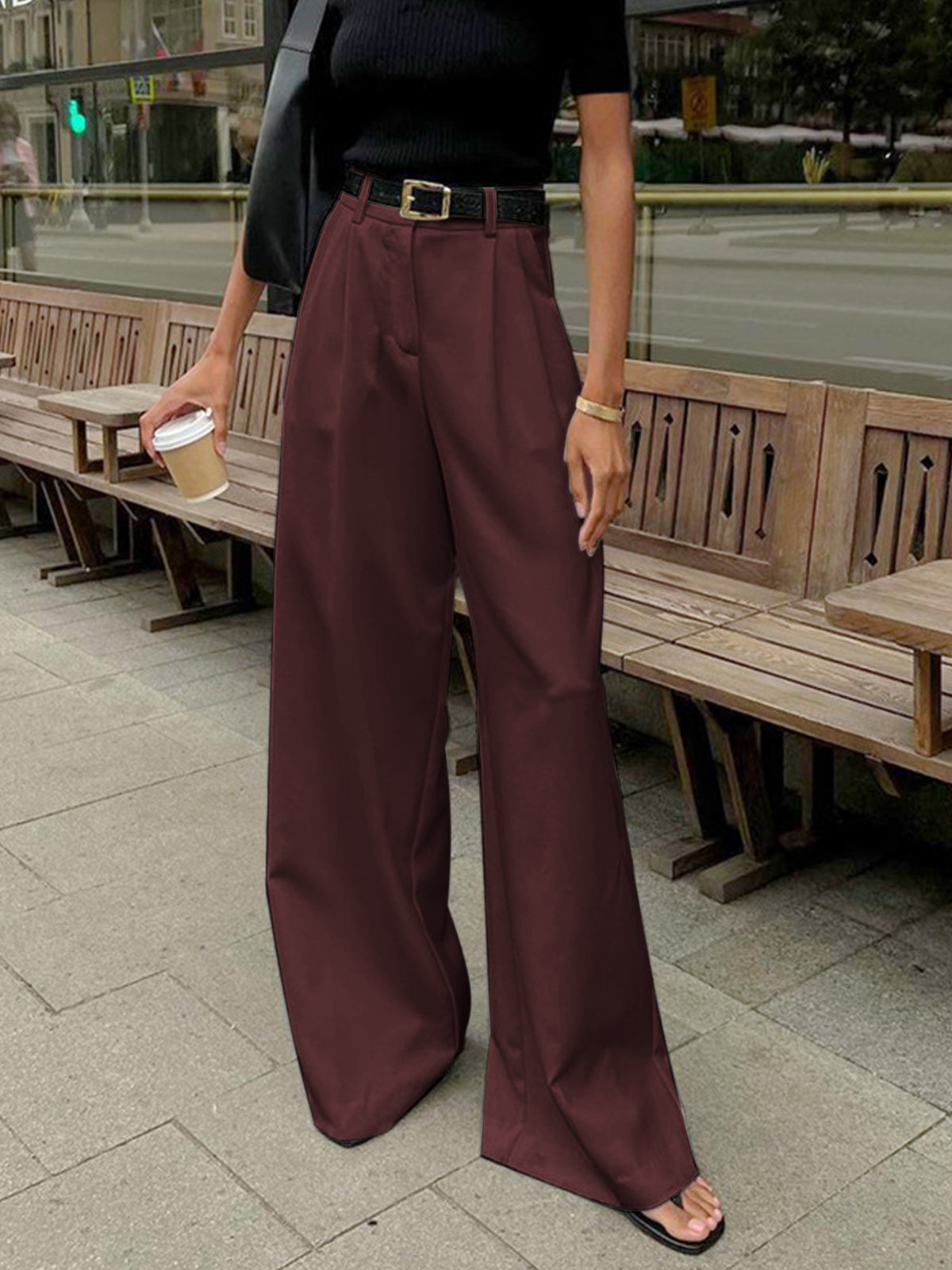 Tailored Wide-Leg Trousers