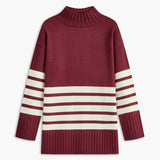 Striped Mock Neck Sweater