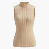 Ribbed Sleeveless Knit Top
