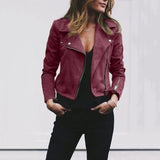 Women's Zip Up Slim Fit Biker Jacket