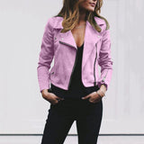 Women's Zip Up Slim Fit Biker Jacket