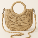 Natural Bohemian Straw Handbag