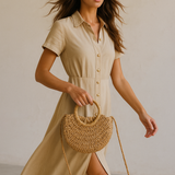 Natural Bohemian Straw Handbag