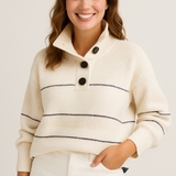 Button Collar Knit Pullover