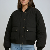 Women's Relaxed Quilted Bomber Jacket