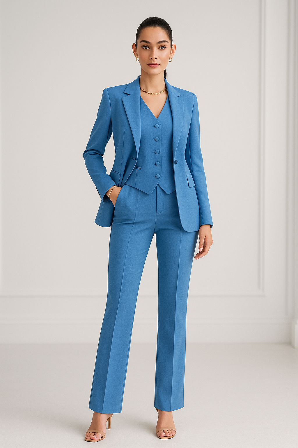 Women's Tailored Formal 3-Piece Suit Set
