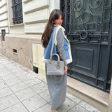 Women's Vintage Shearling Denim Vest