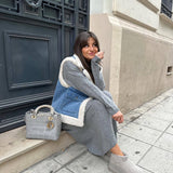 Women's Vintage Shearling Denim Vest