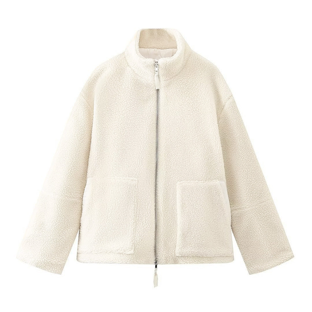 Warm Faux Lambswool jacket for women
