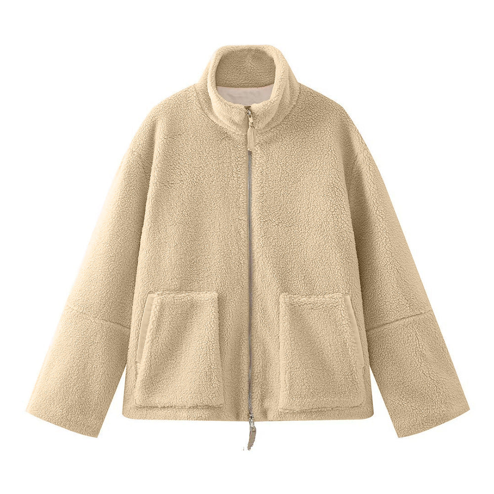 Warm Faux Lambswool jacket for women