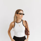 La Riviera Contrast Trim Tank Top