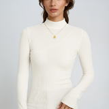 Mock Neck Long Sleeve Top