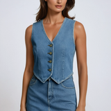 Modelo Denim Waistcoat
