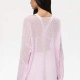 Sheer Pastel Pink Knit Sweater