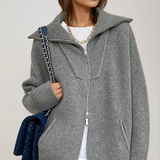 Casual Oversized Open Collar Cardigan