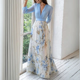 Elegant Floral Summer Party Maxi Dress