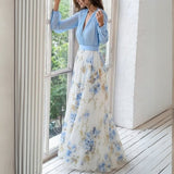 Elegant Floral Summer Party Maxi Dress