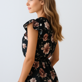 Ruffled chiffon Work midi dress